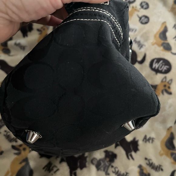 COACH  EUC Black 2 Handle Handbag Purse - Picture 7 of 13
